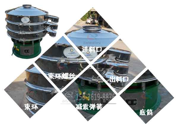 大蒜粉振動篩分機(jī)結(jié)構(gòu)圖 大蒜粉振動篩分機(jī)結(jié)構(gòu)圖